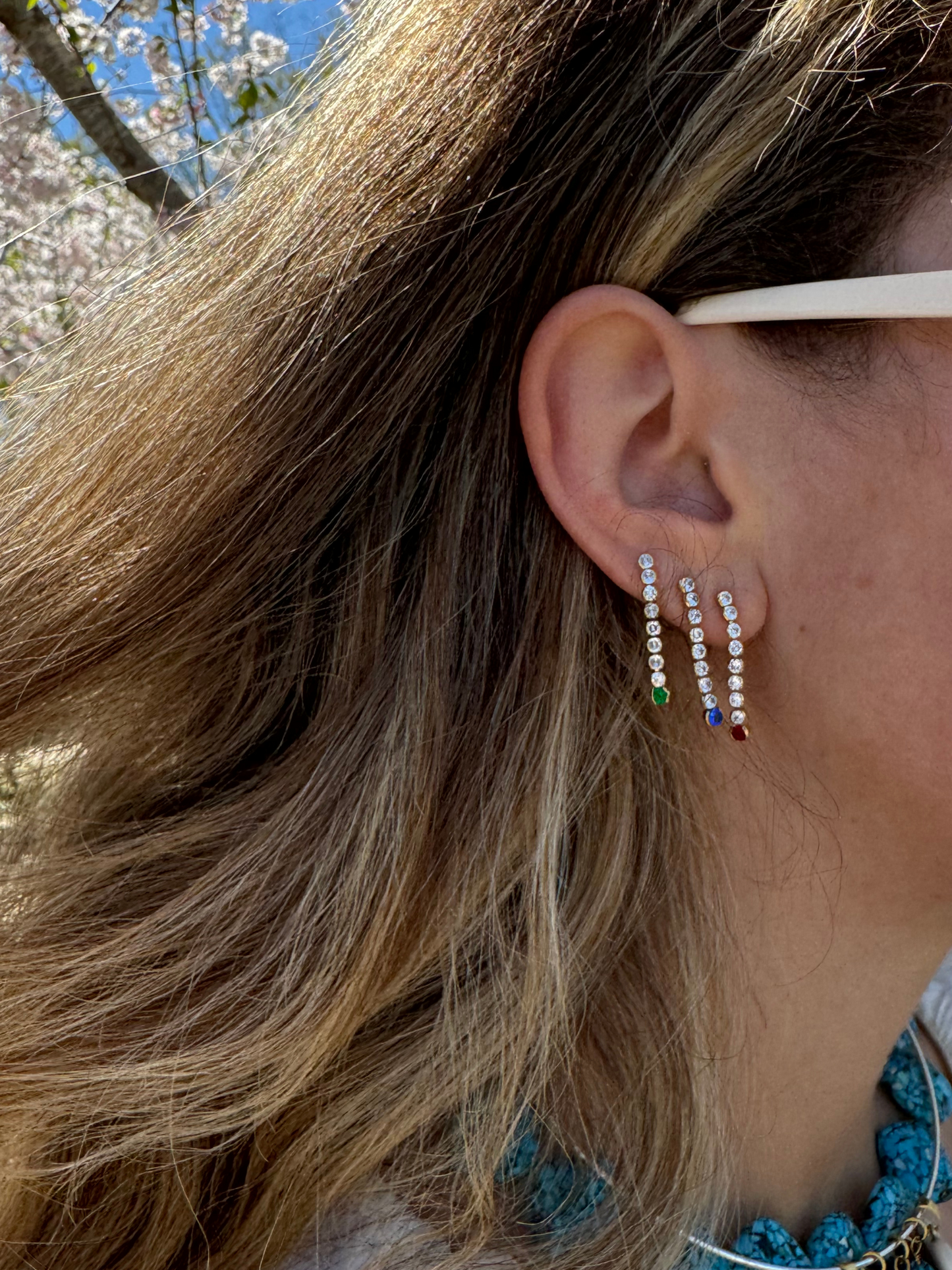 Celia Drop Earring in Red