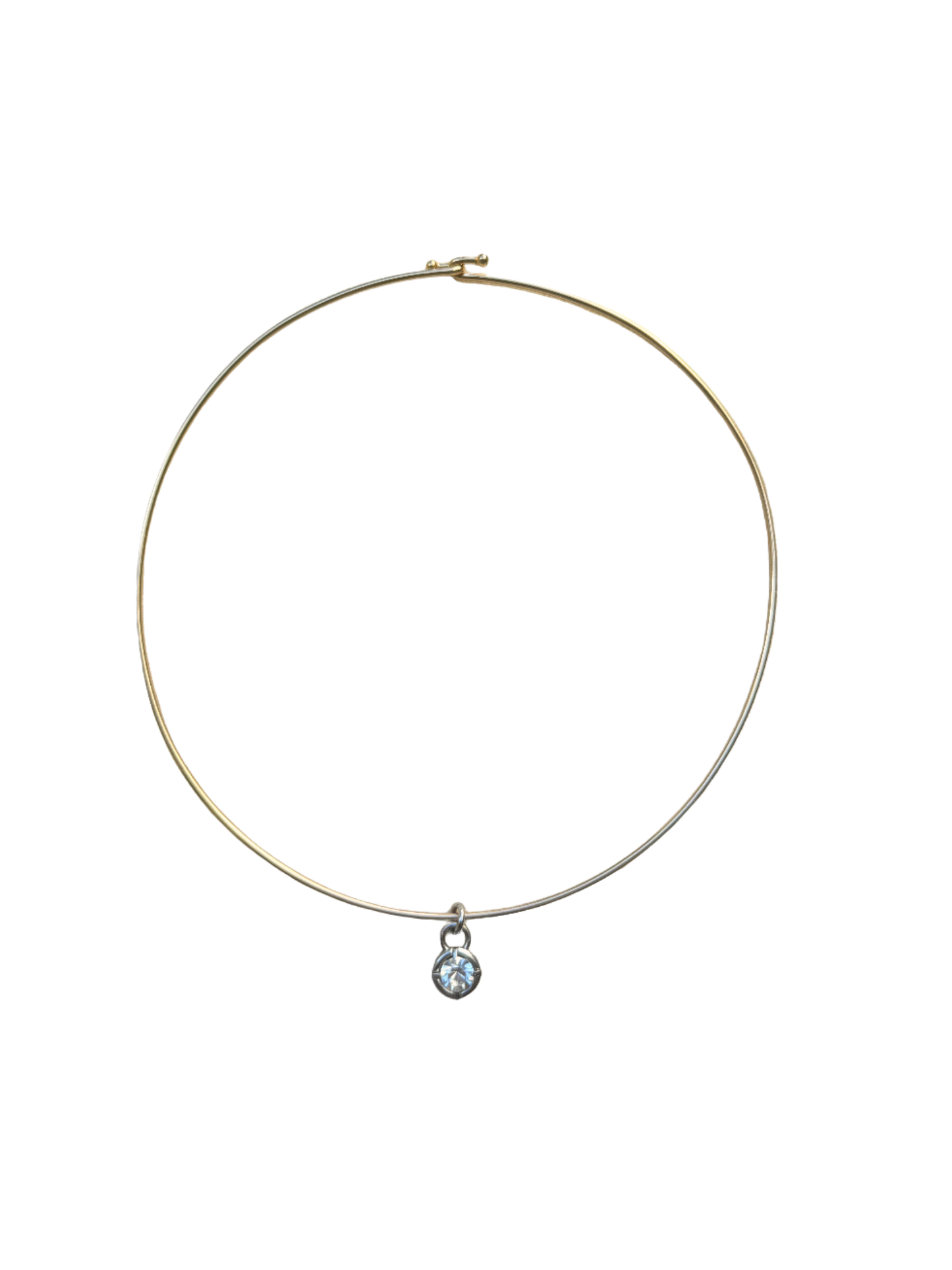 Baby Bezel Necklace in Silver