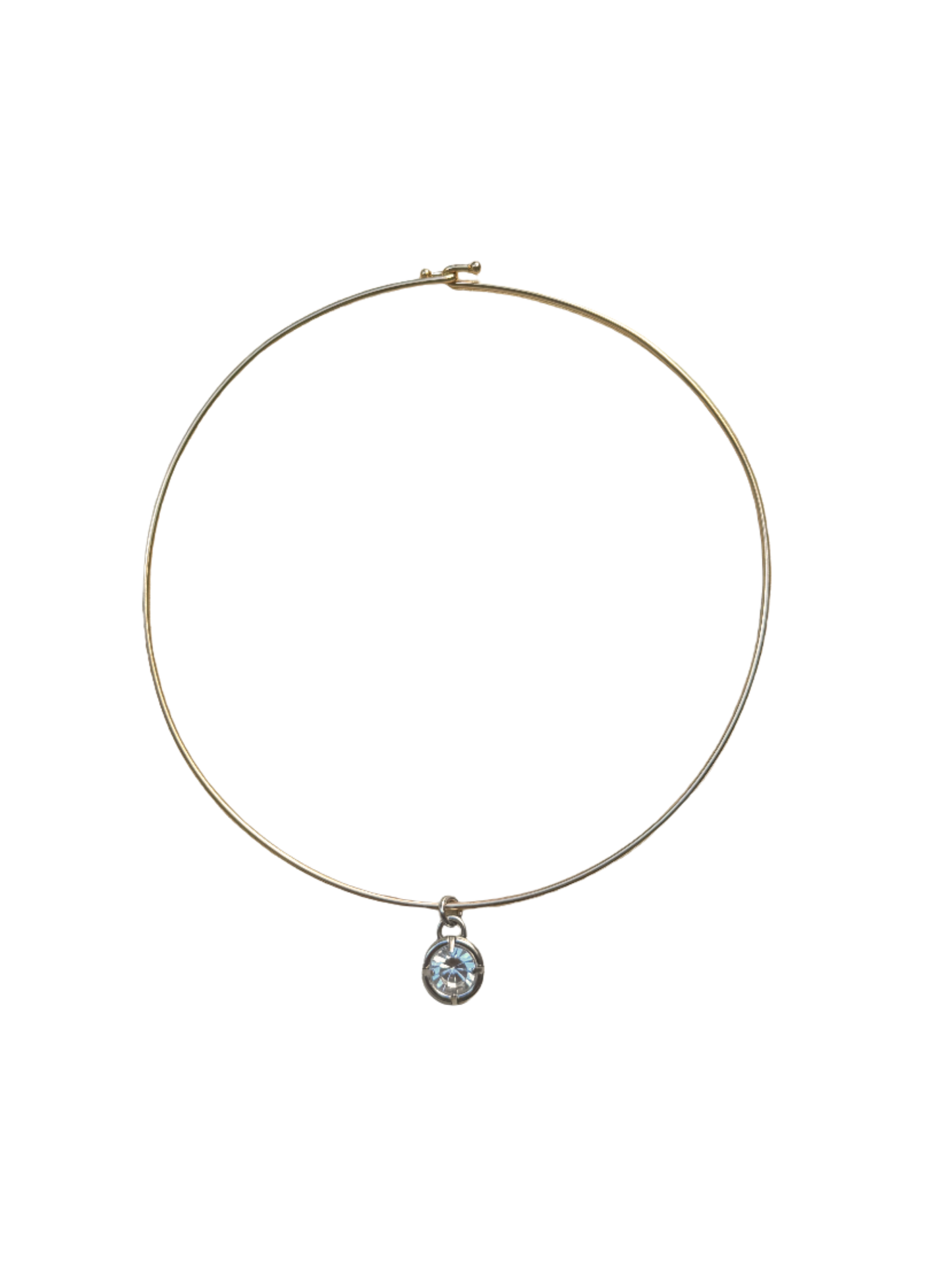 Big Baby Bezel Necklace in Silver