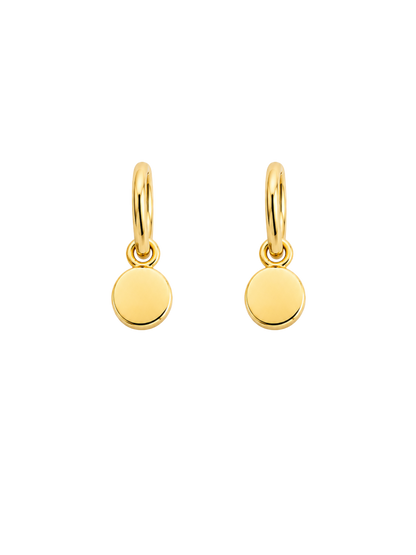 Baby Bezel Earrings in Gold