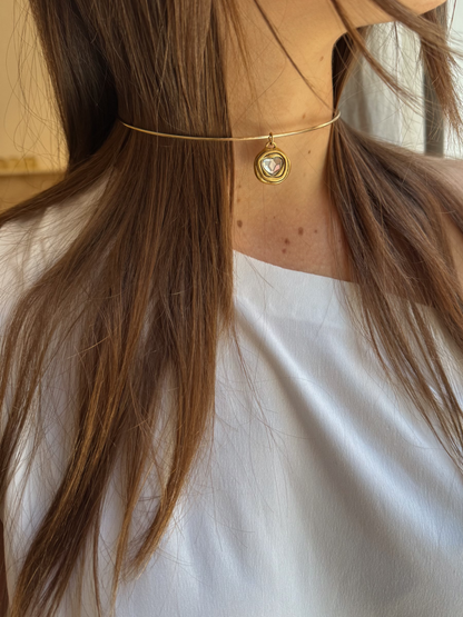 I Heart New York Bezel Necklace