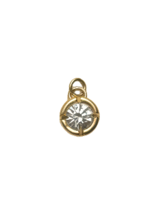 Big Baby Bezel Charm in Gold