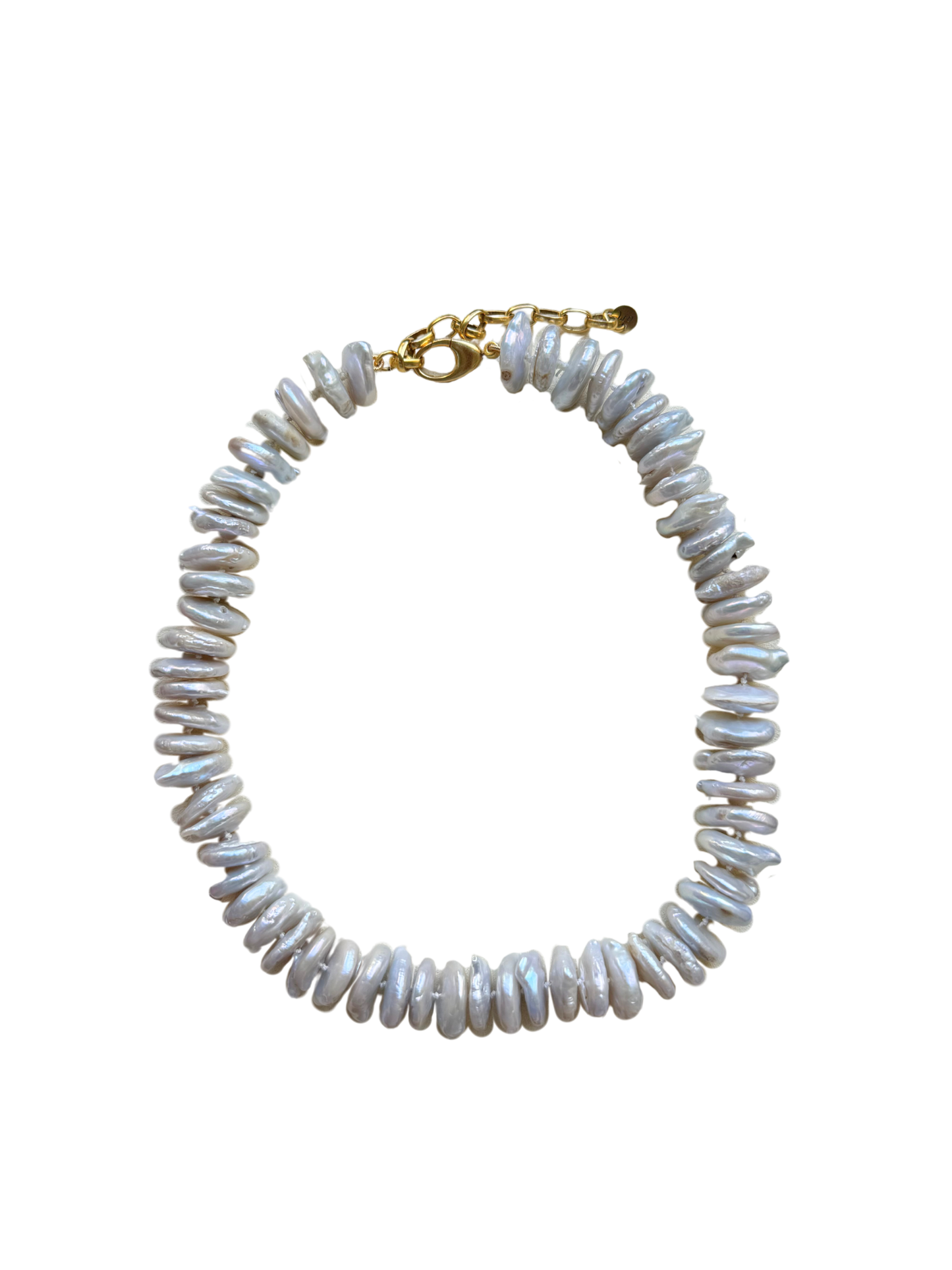 Disc Pearl Necklace