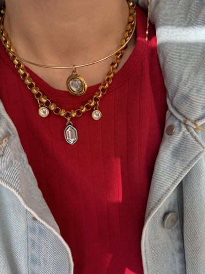 I Heart New York Bezel Necklace