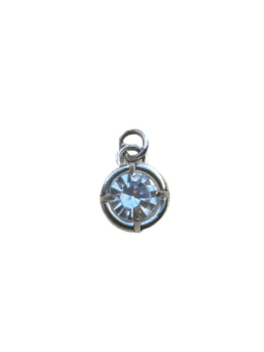 Big Baby Bezel Charm in Silver