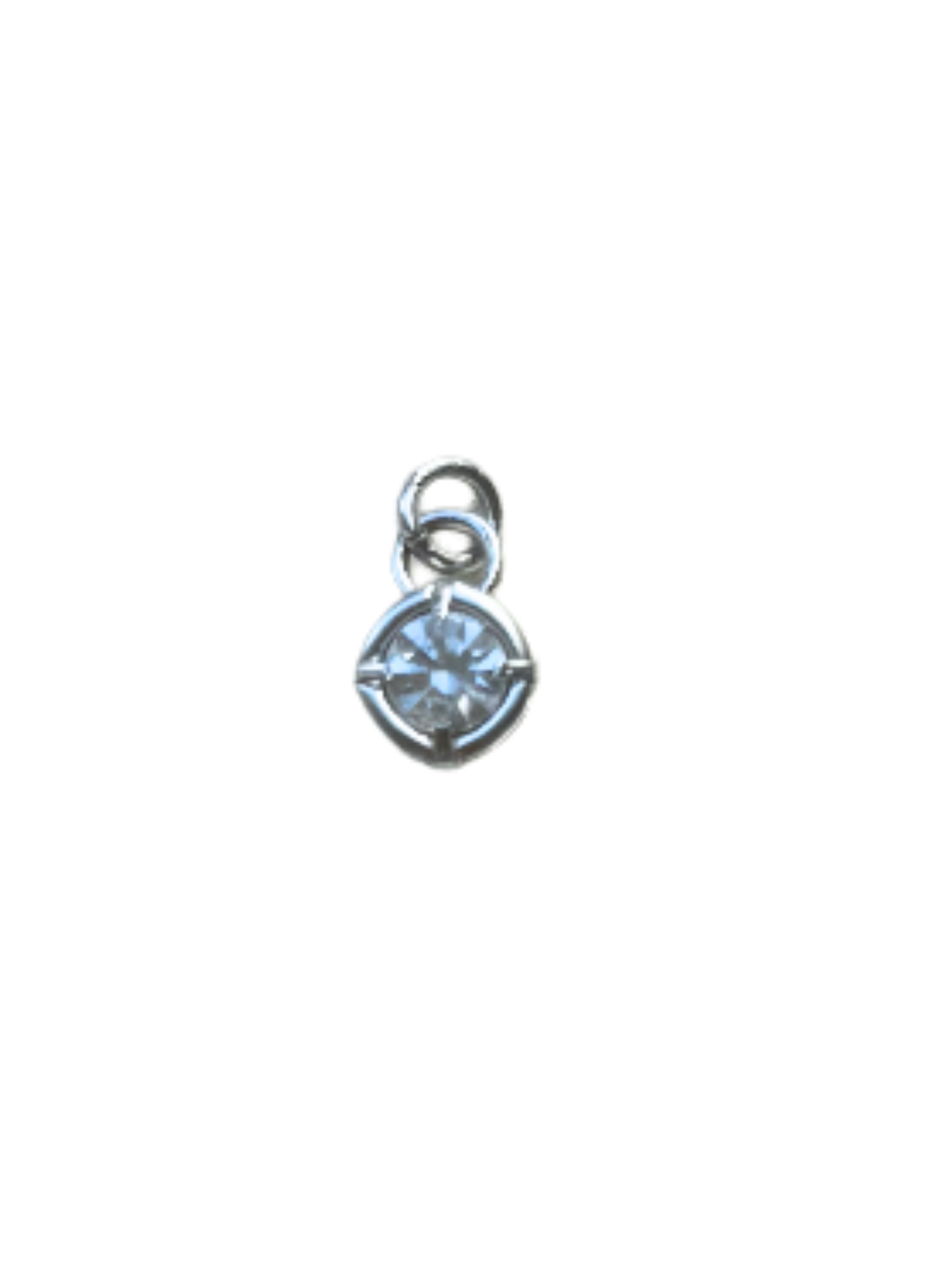 Baby Bezel Charm in Silver